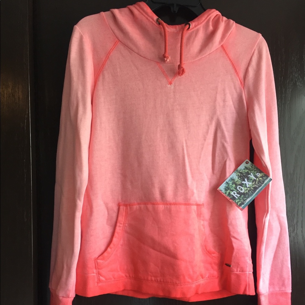 Roxy saltwater breeze coral ombré hoodie small
